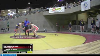 122 lbs Round 2 (4 Team) - Zachariah Kitner, North Eugene vs Connor Powell, Bend