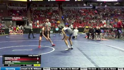 3A-106 lbs Cons. Round 2 - Kendall Kurtz, Iowa City, City High vs Daniel Overall, Lewis Central