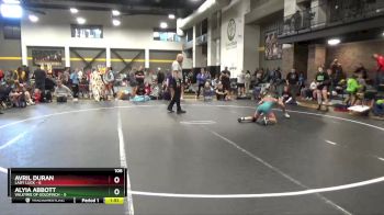 106 lbs Round 5 (6 Team) - Alyia Abbott, Valkyrie Of Goldfinch vs Avril Duran, Lady Luck