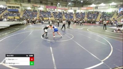 120 lbs Consi Of 8 #2 - Vaniecia Barron, Fort Lupton Metro Wrestling vs Dominic Rollings, Wrecking Crew