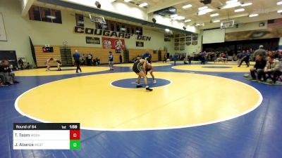 135 lbs Round Of 64 - Tyger Taam, Moanalua (HI) vs Joshua Abarca, West Linn (OR)