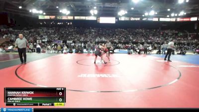 G 152 lbs Cons. Round 1 - Cambree Howe, Malad Girls vs Hannah Kriwox, Canyon Ridge Girls