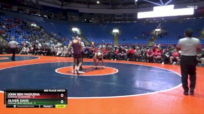 138 lbs Finals (8 Team) - Oliver Davis, Chicago (Brother Rice) vs John Ben Maduena, Chatham (Glenwood)