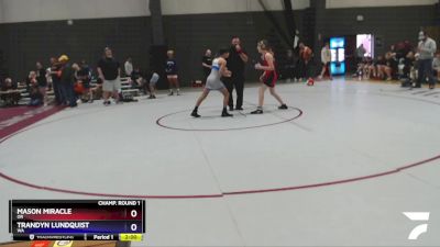 113 lbs Champ. Round 1 - Mason Miracle, OR vs Trandyn Lundquist, WA