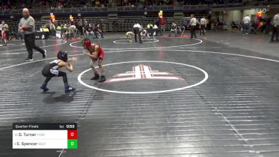 45 lbs Quarterfinal - Demetrius Turner, York Suburban vs Esaias Spencer, Southern Lehigh