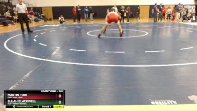 149 lbs Cons. Round 5 - Elijah Blackwell, Southern Virginia vs Martin Turi, King`s College