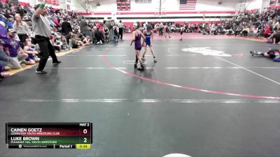 55 lbs Quarterfinal - Cainen Goetz, Lexington Youth Wrestling Club vs Luke Brown, Pleasant Hill Youth Wrestling