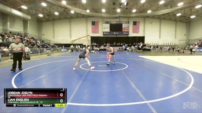 126 lbs Round 2 (3 Team) - Jordan Joslyn, Chautauqua Lake-Westfield-Panama vs Liam English, Cobleskill-Richmondville HS