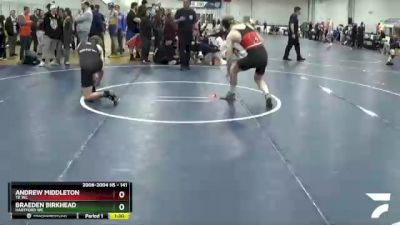 141 lbs Semifinal - Andrew Middleton, TK WC vs Braeden Birkhead, Hartford WC