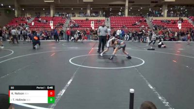 90 lbs 5th Place Match - Treyton Holinde, Hoisington Jr Cardinals vs Keaton Nelson, Manhattan Wrestling Club