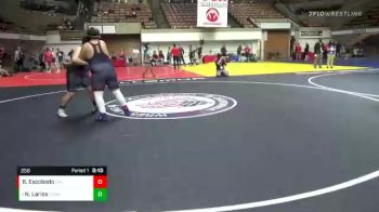 250 lbs 3rd Place Match - Noah Larios, TUF California Wrestling Academy vs Benjamin Escobedo, California