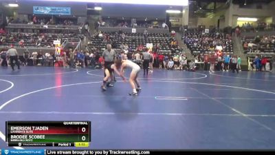 125 lbs Quarterfinal - Emerson Tjaden, Lawrence Elite vs Brodee Scobee, Nebraska Boyz