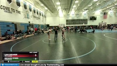 129-131 lbs Round 5 - Liam Shearer, Wellington vs Brogan Dykes, Torrington