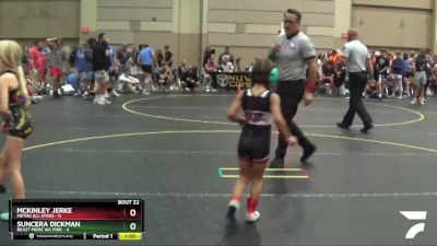 53 lbs Placement - Suncera Dickman, Beast Mode WA Pink vs McKinley Jerke, Metro All Stars