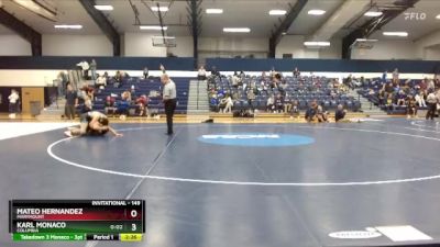 149 lbs 5th Place Match - Mateo Hernandez, Marymount vs Karl Monaco, Columbia