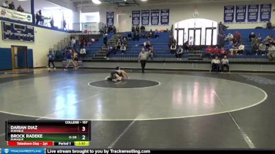 157 lbs Semifinal - Darian Diaz, Dubuque vs Brock Radeke, Dubuque