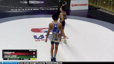 100 lbs Semifinal - Maddox Lo, California vs Roman Lopez, Coalinga Wrestling Club