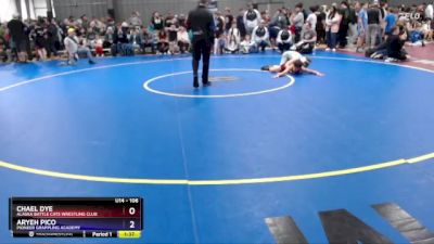 106 lbs Round 1 - Chael Dye, Alaska Battle Cats Wrestling Club vs Aryeh Pico, Pioneer Grappling Academy