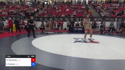 79 kg Semis - Noah Mulvaney, Wisconsin vs Ethan DeLeon, Nebraska Wrestling Training Center