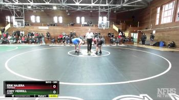 285 lbs Champ. Round 1 - Cody Merrill, Gilroy vs Erik Najera, Fremont