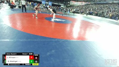 4A 126 lbs Cons. Round 3 - Bryan Madrigal, Sunnyside vs Logan Allinson, South Kitsap