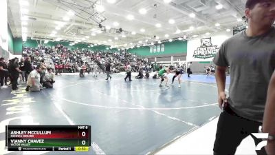 131 lbs Cons. Round 3 - Ashley McCullum, Pacifica Oxnard vs Vianny Chavez, Victor Valley