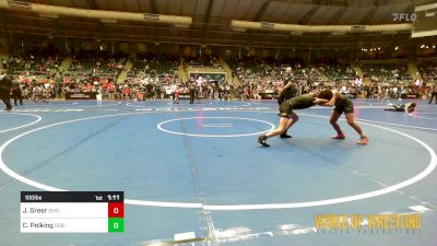 100 lbs Quarterfinal - Jett Greer, Shelton Wrestling Academy vs Cameron Polking, GGB Ohio