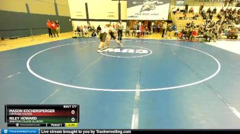 285 lbs Cons. Round 1 - Mason Kochersperger, Carthage College vs Riley Howard, Wheaton College (Illinois)