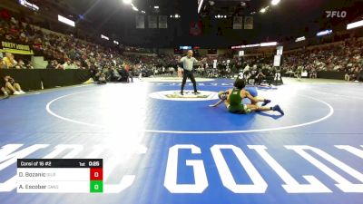 113 lbs Consi Of 16 #2 - Dominic Bozanic, Gilroy vs Adrian Escobar, Canoga Park