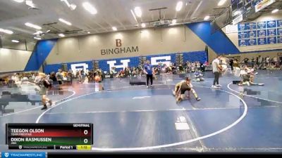 91 lbs Semifinal - Teegon Olson, Team Prestige vs Dixon Rasmussen, JWC