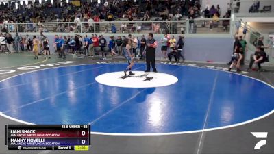 82 lbs X Bracket - Manny Novelli, Avalanche Wrestling Association vs Liam Shack, Avalanche Wrestling Association