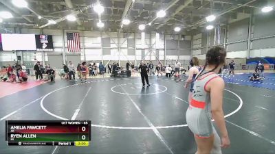 65 lbs Cons. Round 5 - Amelia Fawcett, AK vs Ryen Allen, MI