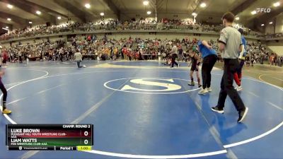 55 lbs Champ. Round 2 - Liam Watts, Fox Wrestling Club-AAA vs Luke Brown, Pleasant Hill Youth Wrestling Club-AAA