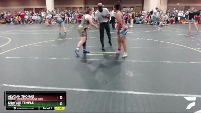 170 lbs Round 2 - Shaylee Temple, Unattached vs Alyciah Thomas, Modern Warrior Wrestling Club