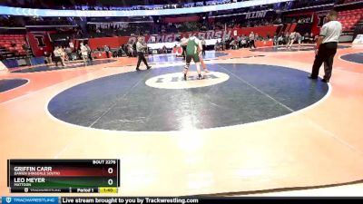 2A 220 lbs Cons. Round 2 - Leo Meyer, Mattoon vs Griffin Carr, Darien (Hinsdale South)