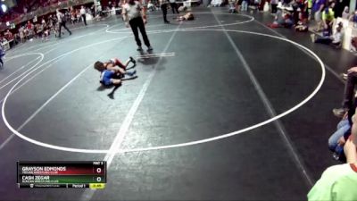 53 lbs Quarterfinal - Grayson Edmonds, Trojan Wrestling Club vs Cash Zegar, Duncan Wrestling Club