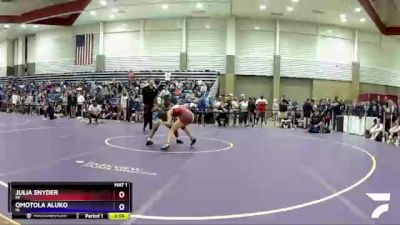 112 lbs Quarterfinal - Julia Snyder, MI vs Omotola Aluko, IN