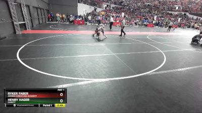 82 lbs Champ. Round 1 - Henry Hager, Cadott vs Ryker Faber, Askren Wrestling Academy