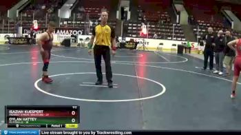 112 lbs Round 3 (4 Team) - Isaziah Kuespert, Midwest Xtreme Wrestling vs Dylan Hattey, MI Pitbulls