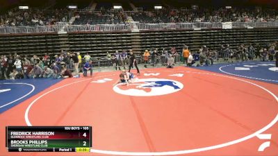 105 lbs Semifinal - Fredrick Harrison, Glenrock Wrestling Club vs Brooks Phillips, Sheridan Wrestling Club