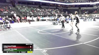 120 Class 2 lbs Quarterfinal - Cole Blattner, Fulton vs Cooper Collins, Excelsior Springs