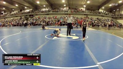 55 lbs Champ. Round 2 - Jaxton Rock, Grain Valley Youth Wrestling Club-AA vs Ryland Ferguson, Fulton Wrestling Club-AA