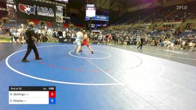 285 lbs Rnd Of 32 - Hayden Skillings, Minnesota vs Clayton Shipley, Ohio