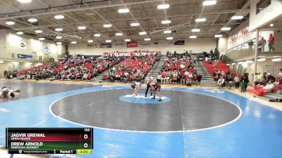 133 lbs Quarterfinal - Jagvir Grewal, Simon Fraser vs Drew Arnold, Nebraska-Kearney