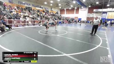 132 lbs Cons. Round 3 - Joseph Martinez, Gabrielino vs Samuel Nunez, Granite Hills