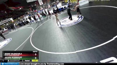 98 lbs Semifinal - Jessie Valenzuela, Rough House Wrestling vs Jayden Rodriguez, Laguna Hills Hawkeye WC