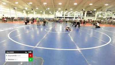 55 lbs Semifinal - Reese Szymanski, None vs Enzleigh Webber, ME Trappers WC