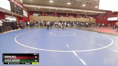 108 lbs Champ. Round 2 - Kaidan Bell, Arcata High School vs Darius Sanchez, De La Salle High School