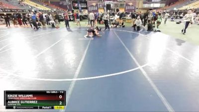 112 lbs Quarterfinal - Aubree Gutierrez, Surfside RTC vs Kinzie Williams, Team Idaho Wrestling Club