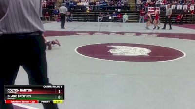 1 - 126 lbs Semifinal - Blake Broyles, Grundy vs Colton Barton, Lebanon